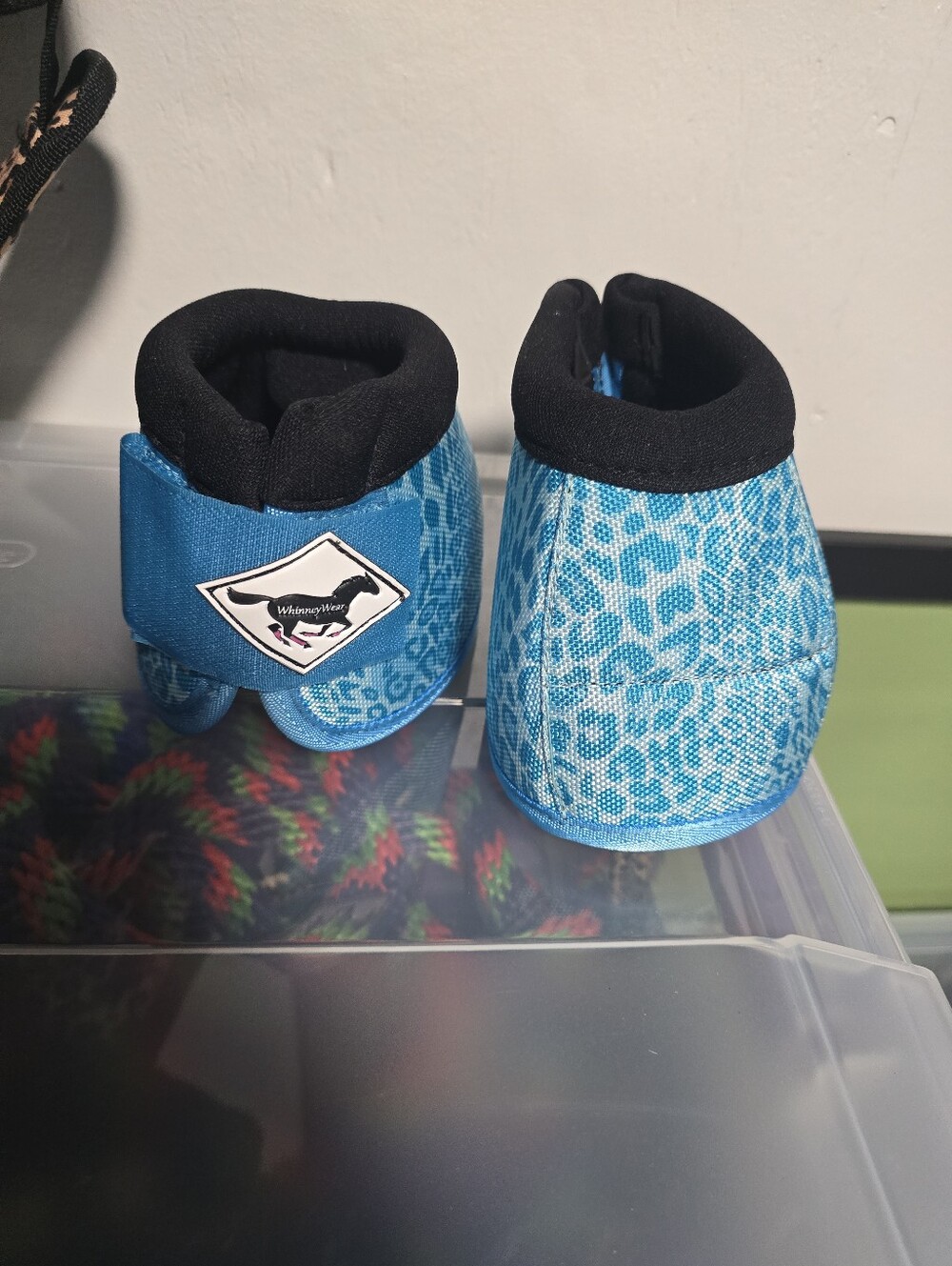 WW Turquoise Cheetah Bell Boot Large